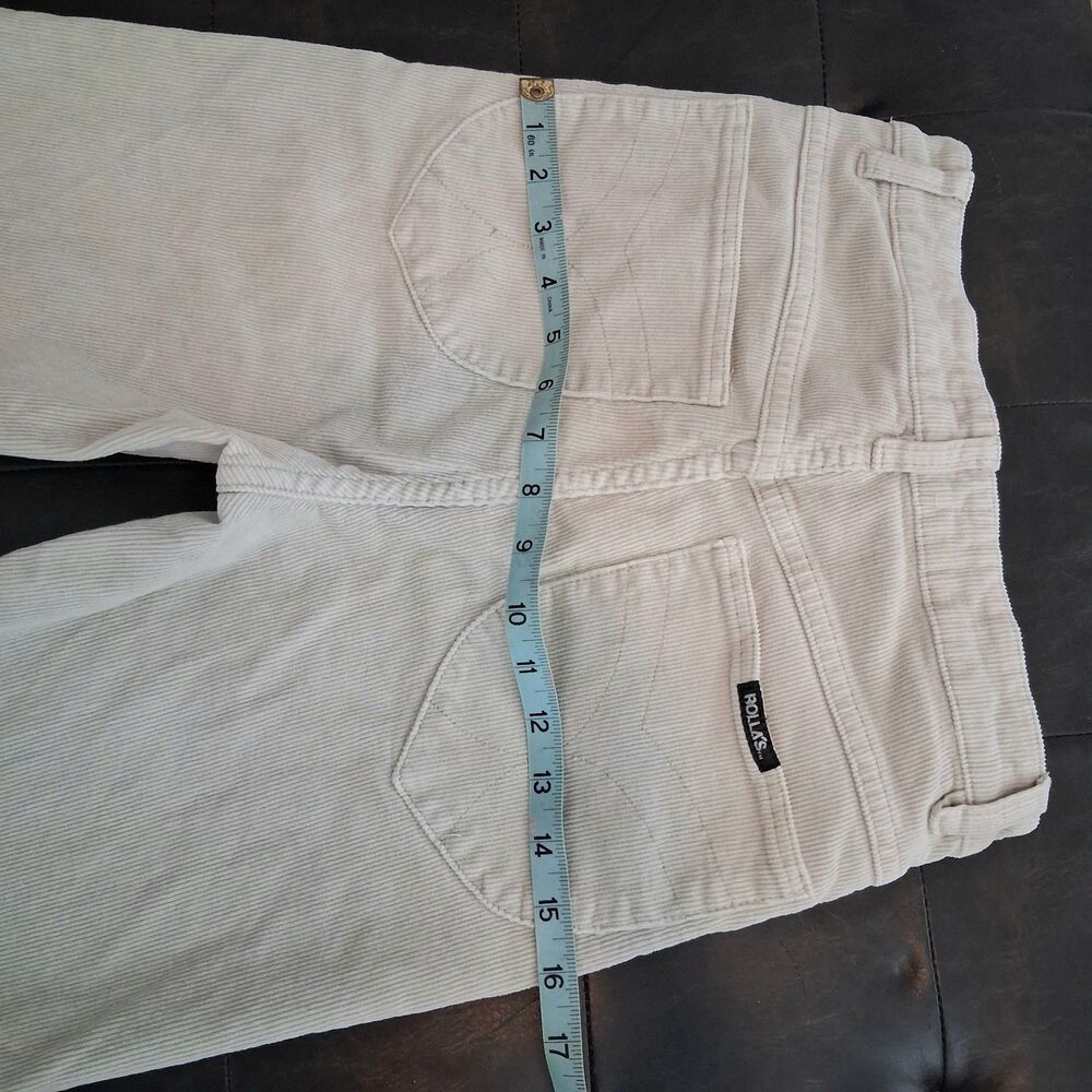 Rollas Eastcoast Women’s High Rise Flared Beige Corduroy Jeans Size 29 90, - Picture 4 of 8